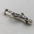 1900 British Antique Sterling Silver Open Heart & Plant Brooch Barker Brothers
